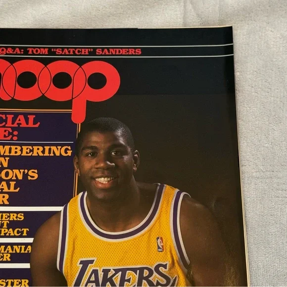 Hoop Magazine May 1992 Magic Johnson Tribute w/ Poster Lakers NBA - Picture 5 of 11